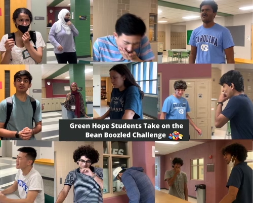 Watch as Green Hope students take on the Bean Boozled challenge!