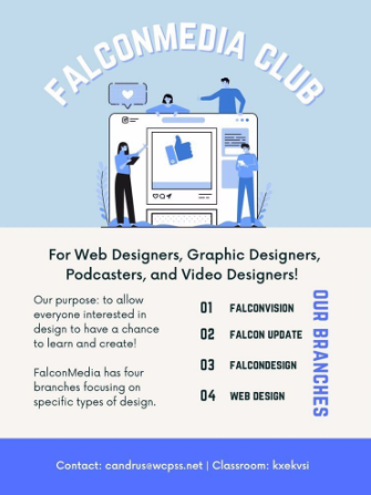 Featuring four types of design, FalconMedia is a place for students to engage in different niches of media.