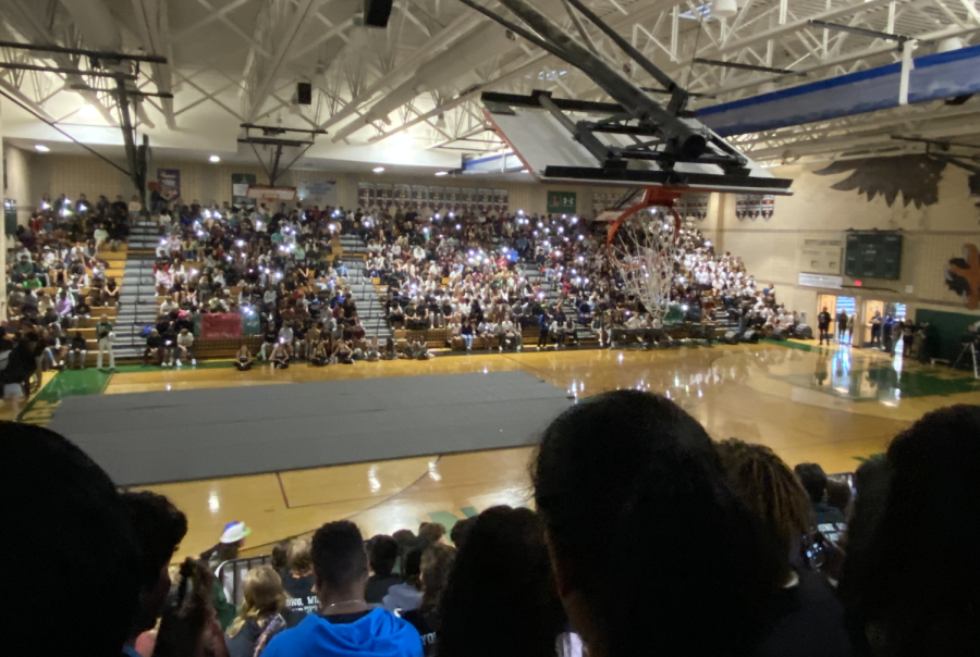 The school spirit was shown at the Homecoming pep rally.