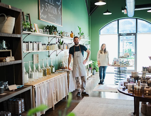 Low waste business Mindful Merchant sells sustainable products and offers recycling as well as refilling services in Cary. 