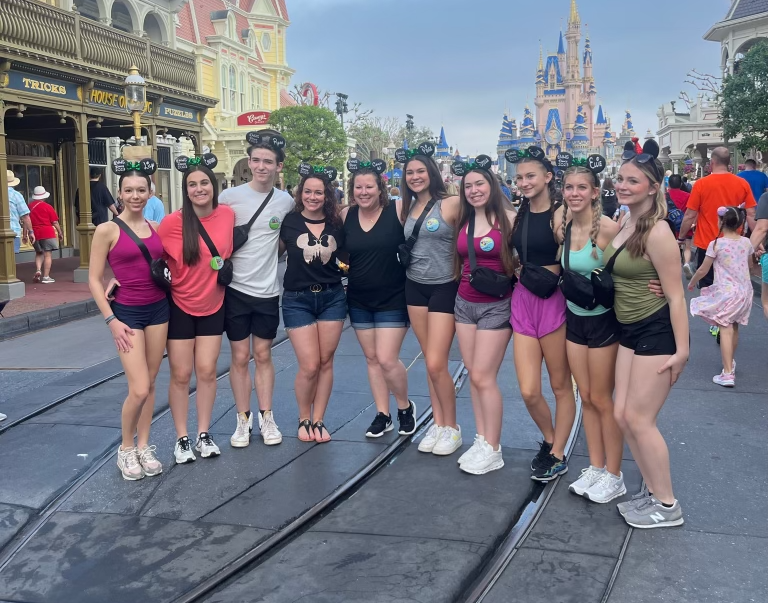 The dance team spent a day in the Magic Kingdom after the competition was over.