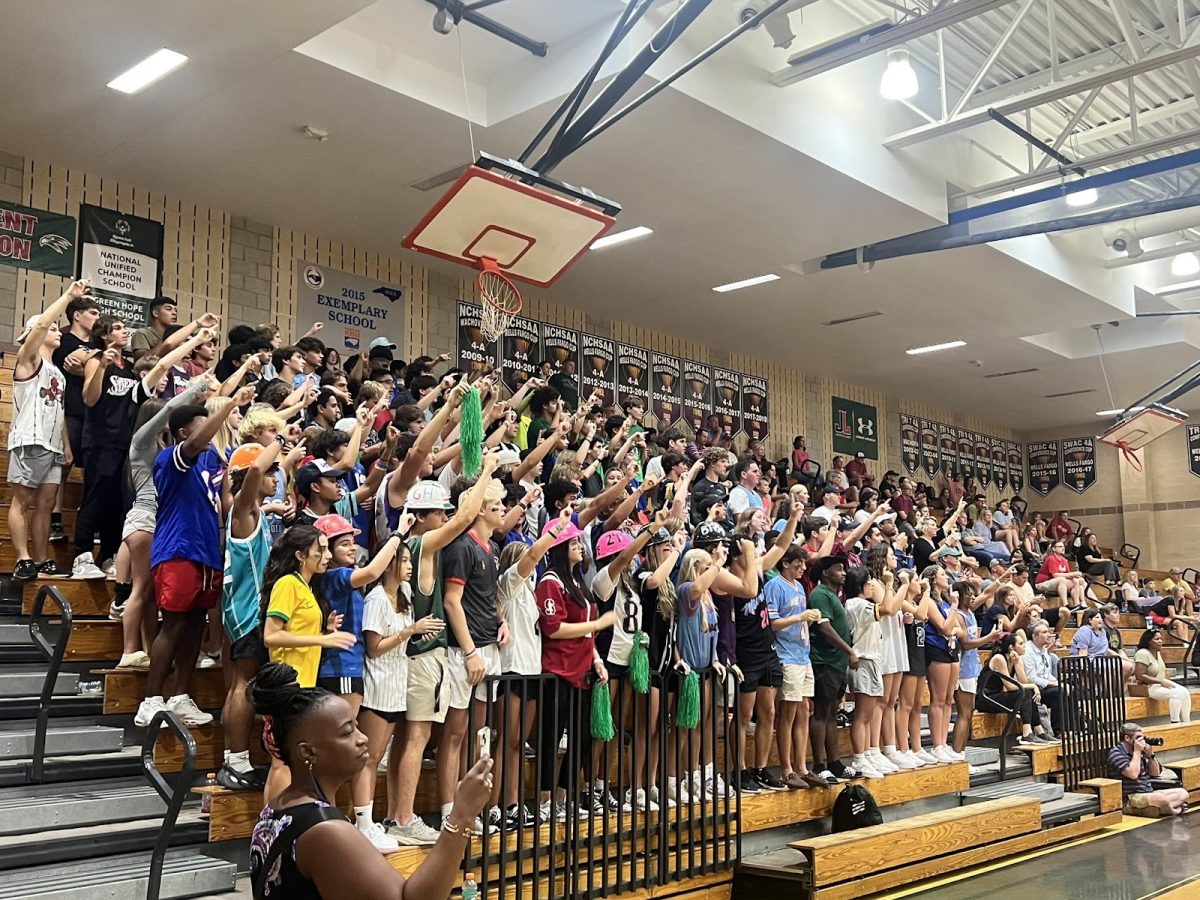 Green Hopes student section, Falcon Frenzy, came out to support the team. The exciting school spirit brought motivation to all.