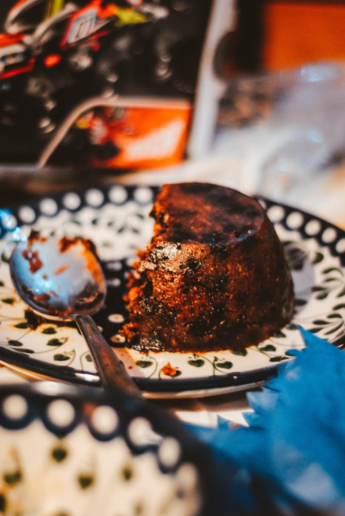 Christmas pudding, also known as figgy pudding, originated in the United Kingdom. Photo used with permission from Nik on Unsplash
  