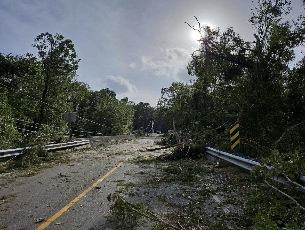 Roads and highways across the state sustained damage from Hurricane Helene, as North Carolina Governor Roy Cooper warned residents to shelter in place. Courtesy of the National Weather Service (NWS). 