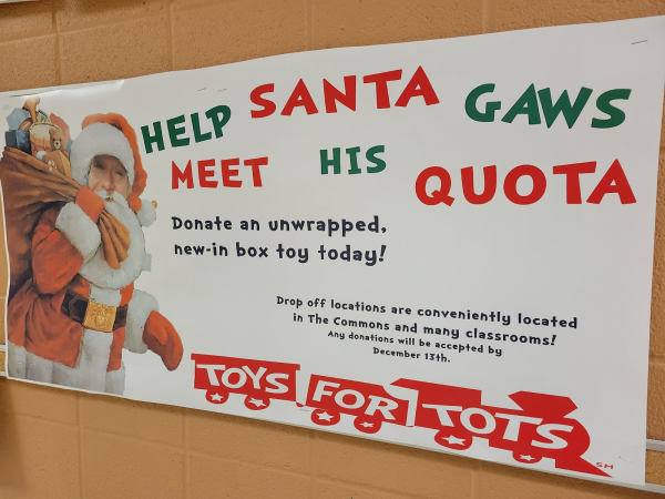 Green Hope hallways are decorated with Toys for Tots advertisements encouraging students to donate to the toy drive. Photo used with permission from Mr. Chris Gaw.