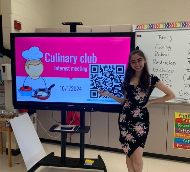 Aleena Rosenzweig founded the culinary club and hosts monthly meetings.  