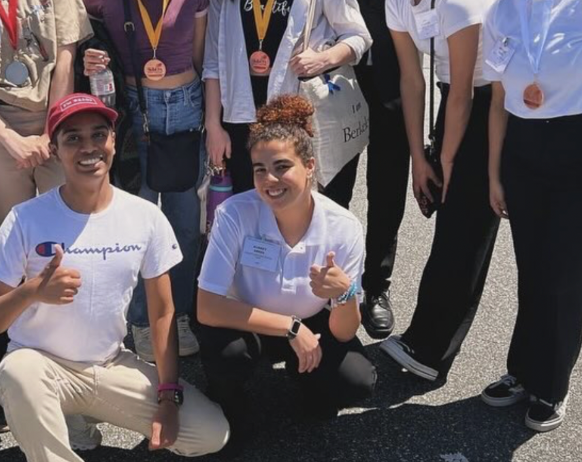 Aubrey Green ('26) poses with the rest of the SkillsUSA team. Photo used with permission from Aubrey Green. 