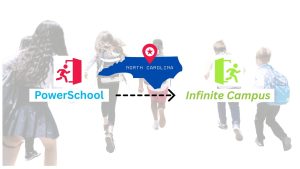 North Carolina is moving student information systems from Powerschool to Infinite Campus in two phases, with Wake County adopting it this summer.