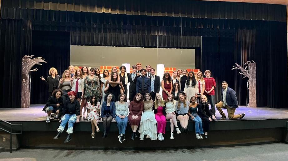 Green Hope Theatre's "Winterbreak/Springbreak" cast poses for a picture after a show 