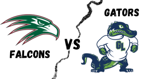 The formerly 13-0 Green Hope Falcons varsity volleyball team fell to their hometown rival: the 13-0 Green Level Gators. Graphic created by Kai Alesio using Canva
