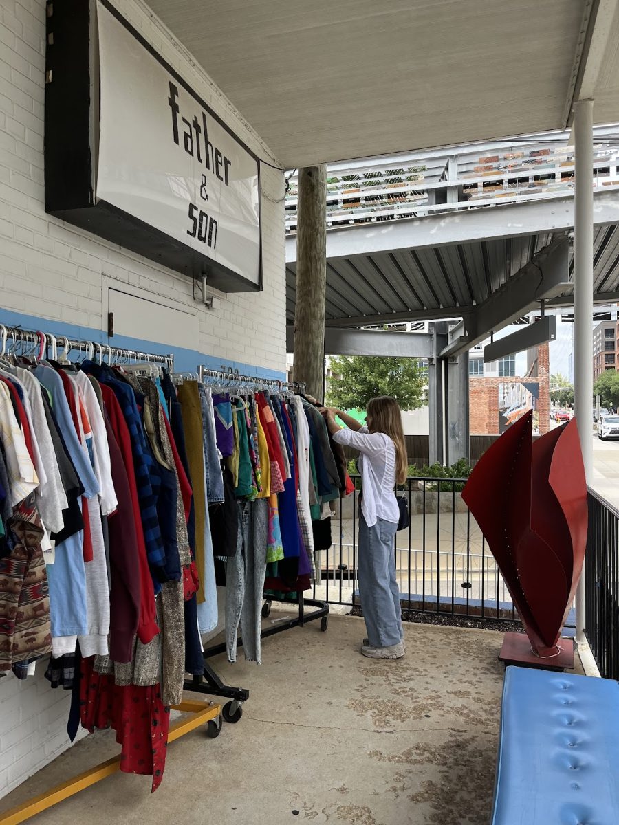 Green Hope student Ella Chase ('26) often goes thrifting at Father and Son thrift shop in Raleigh, N.C.