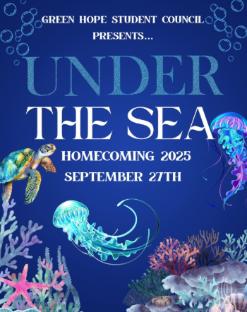 Green Hope Student Council announced the homecoming theme and date on a flyer. Photo used with permission from Green Hope Admin.