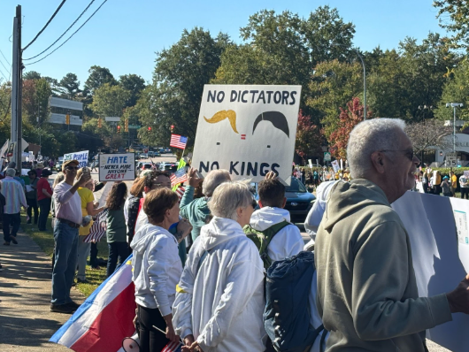 The No Kings protest took place all across the United States, including in Cary, North Carolina. Photo used with permission from Remi Perichon.
