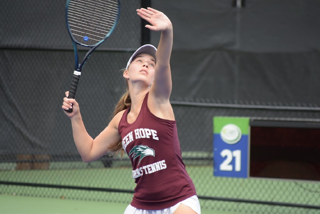 Brianna Stewart (‘26), a highly praised teammate and decorated tennis player, recently announced her commitment to the University of Mary Washington after four successful seasons at Green Hope. Photo used with permission from Brianna Stewart.