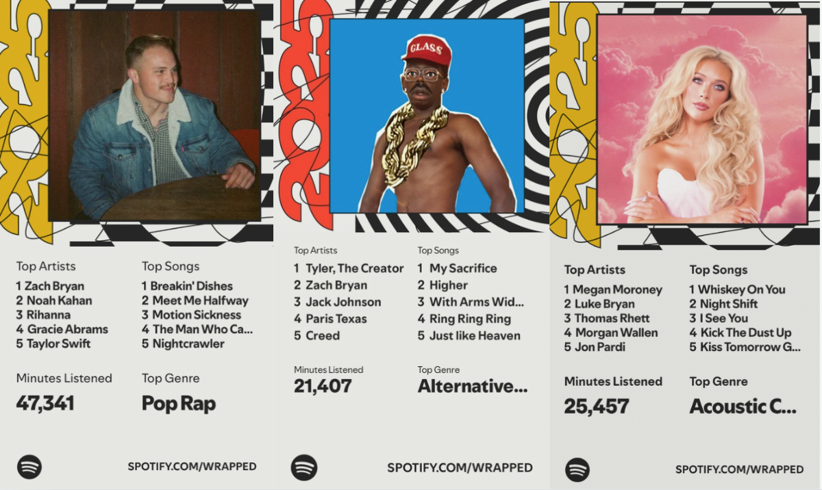 Different Green Hope students' share their Spotify Wrapped, making up a wide array of music tastes.