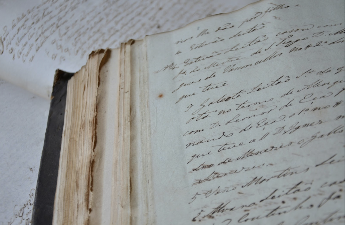 A handwritten book similar to Mary Shelley’s manuscripts. Picture used with permission from Afonso Azevedo Neves on Unsplash.