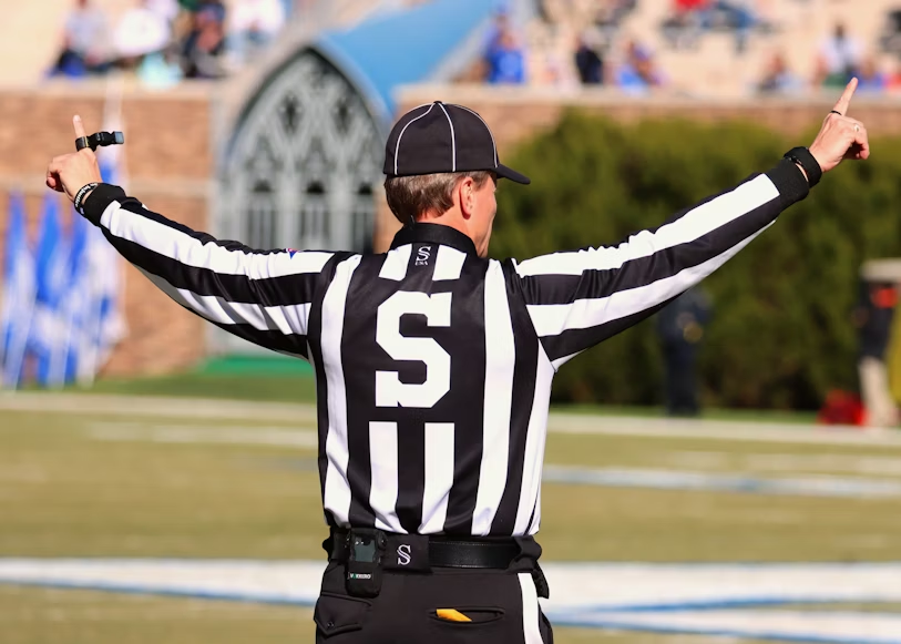 ACC football official working the Duke vs Miami college football game at Wallace Wade Stadium in Durham, NC. Photo taken by Gene Gallin on Unsplash.