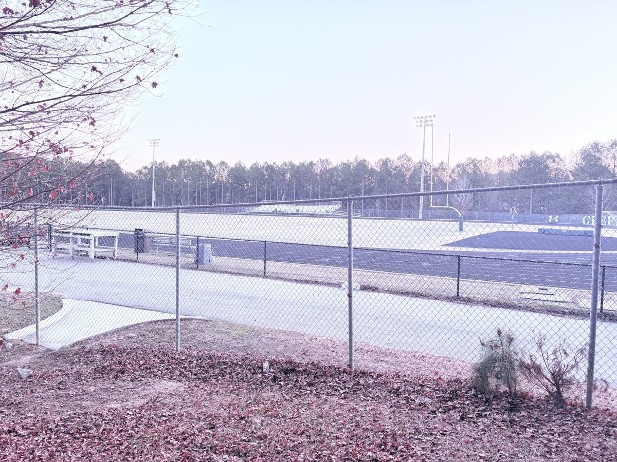 This image features Green Hope's track at the brink of dawn.