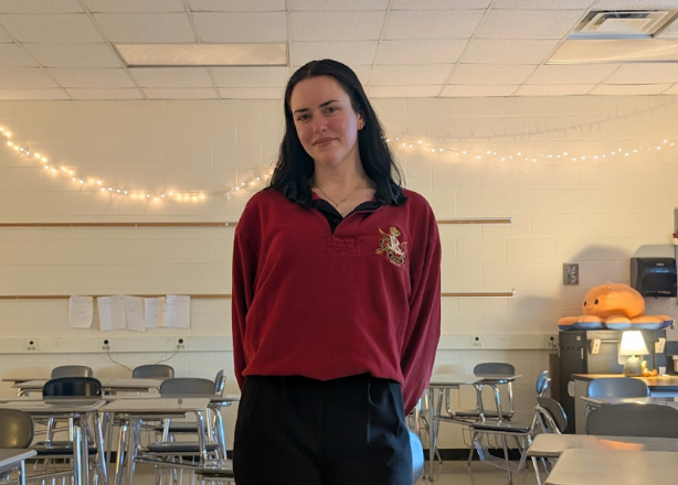 Ms. Ibanescu stands in her classroom, which is an environment for students to progress and succeed in various math classes. Photo used with permission from Ioana Ibanescu.