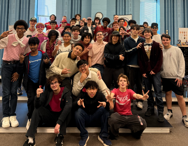 Singing Valentines is a fun tradition for Green Hope Chorus, allowing the class to grow closer with both one another and the broader school community. Photo used with permission from Sarah Mathew (‘27).
