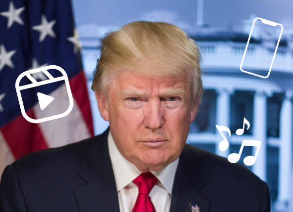 While in office, President Donald Trump’s social media posts have sparked much public discussion. Photo used with permission from the Library of Congress via Unsplash, and edited on Canva by Nolan Sullivan.