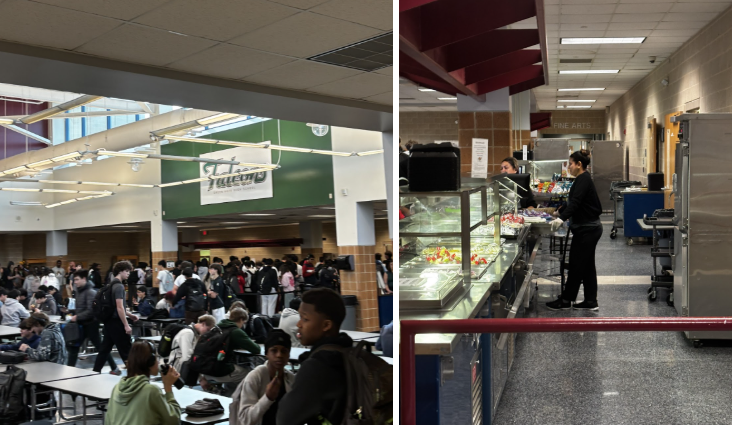 Green Hope Students fill the cafeteria just minutes after the 10:26 bell. 
