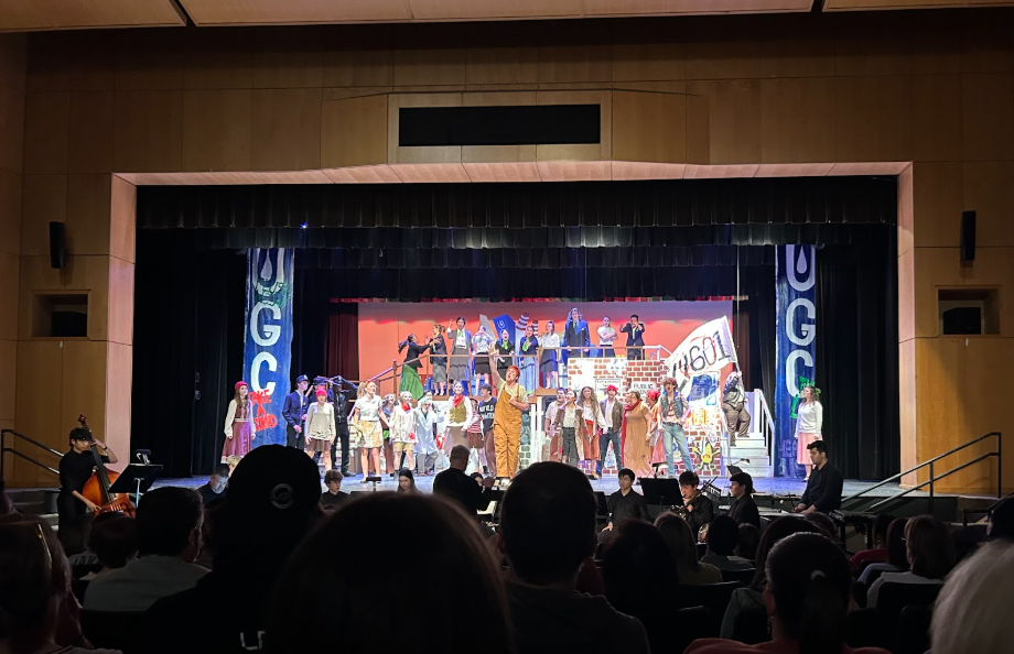 Green Hope Theater’s production of the musical “Urinetown” took place in the school auditorium.