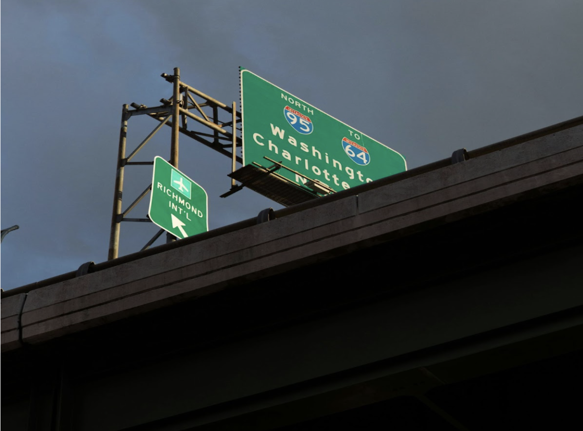This image shows the intersection between I-95 and I-64 in Virginia, one of the busiest parts of I-95. Photo used with permission by Justin Dyer via Unsplash.