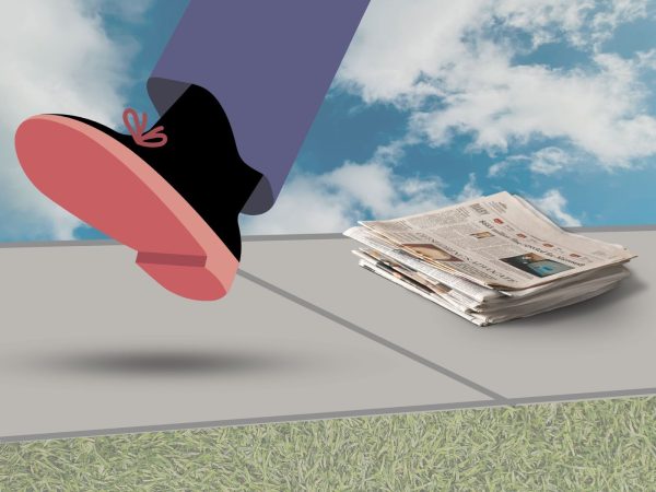 Could this be a step back for journalism? The controversial April Fools’ edition of The Daily Tar Heel, the University of North Carolina at Chapel Hill’s (UNC) newspaper publication, revealed how important it is to understand how articles or publications may be received before publishing. Graphic created by Jenna Lipkin using Canva.
