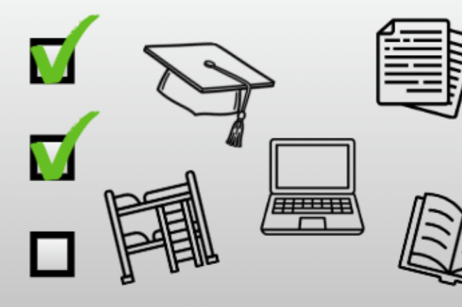 There are quite a few tasks to keep track of when preparing for post-secondary education, and keeping a checklist is essential for students. Graphic created by Nolan Sullivan on Canva.