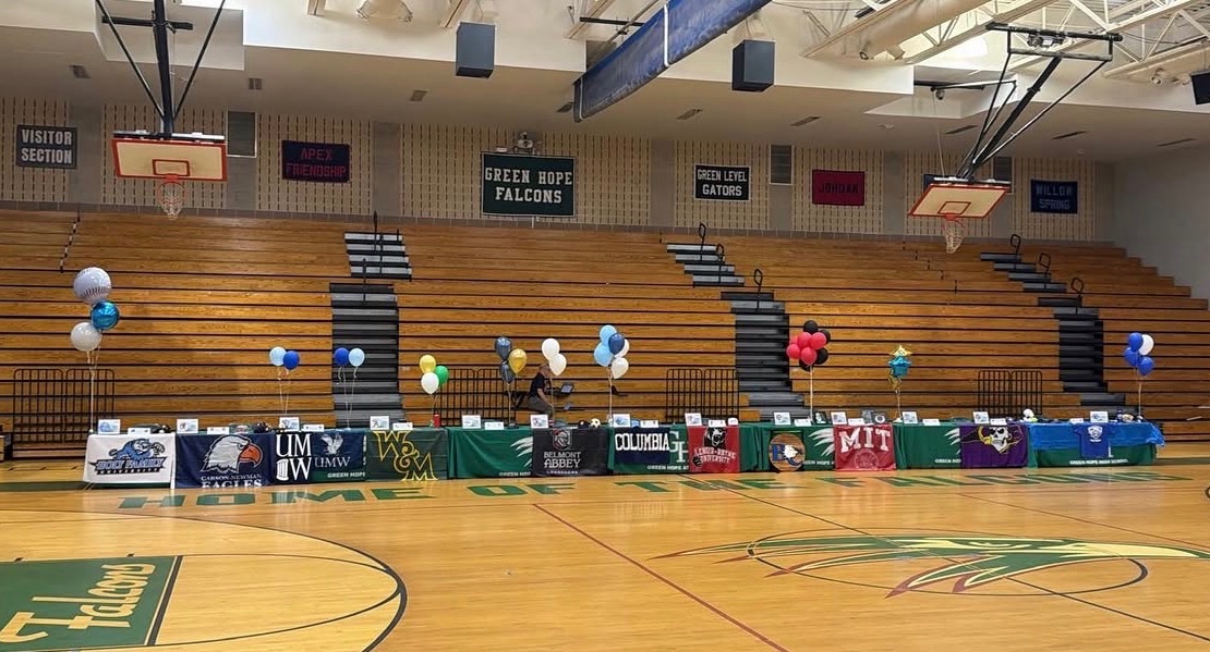 Tables were set up from each school that student's committed to. Photo used with permission from Brianna Stewart.
